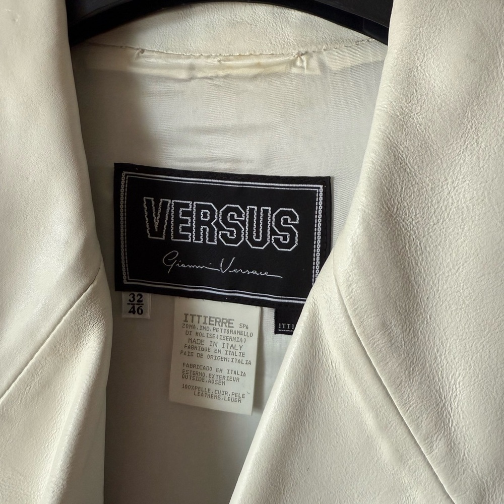Versus By Versace Cream Blazer Tailored Elegance